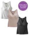 Women's Wire-Free Bra Camisole Breast Nest - 3 Pack