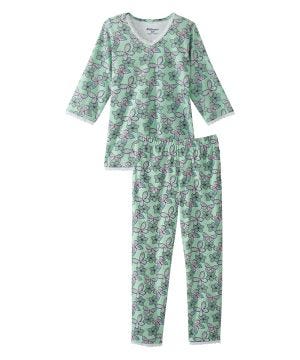 Women's Open Back Top & Pull-On Pant Pajama Set 