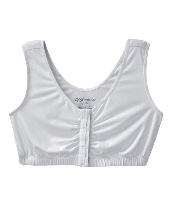 reference tongue Calligrapher Easy Front Closure Bras for Seniors & Elderly - Silverts