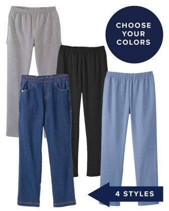 Women's Open Back Pant Capsule Wardrobe Bundle - 4 Styles