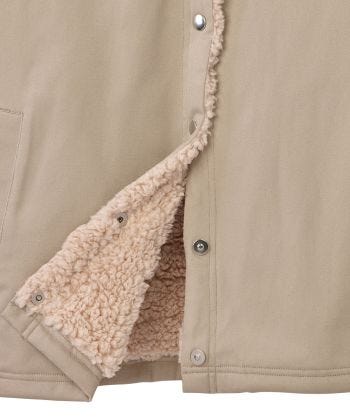 Men's Magnetic Closure Sherpa Shacket with Detachable Hood 
