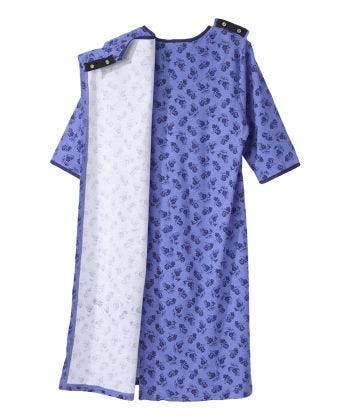 Women's No Peek Hospital & Home Care Gown 