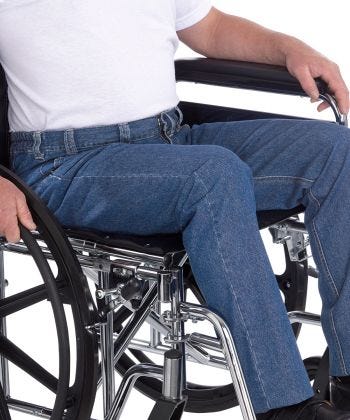 Wheelchair Jeans for Men with High Back Rise