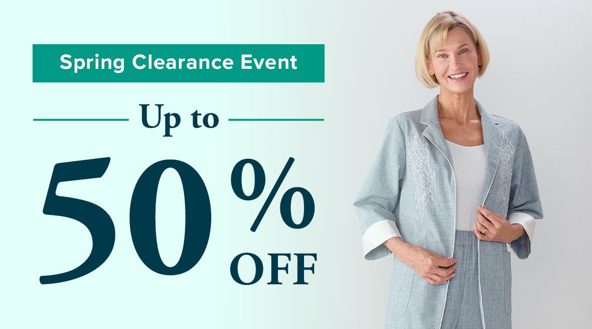 Spring Clearance Event - Up to 50% Off
